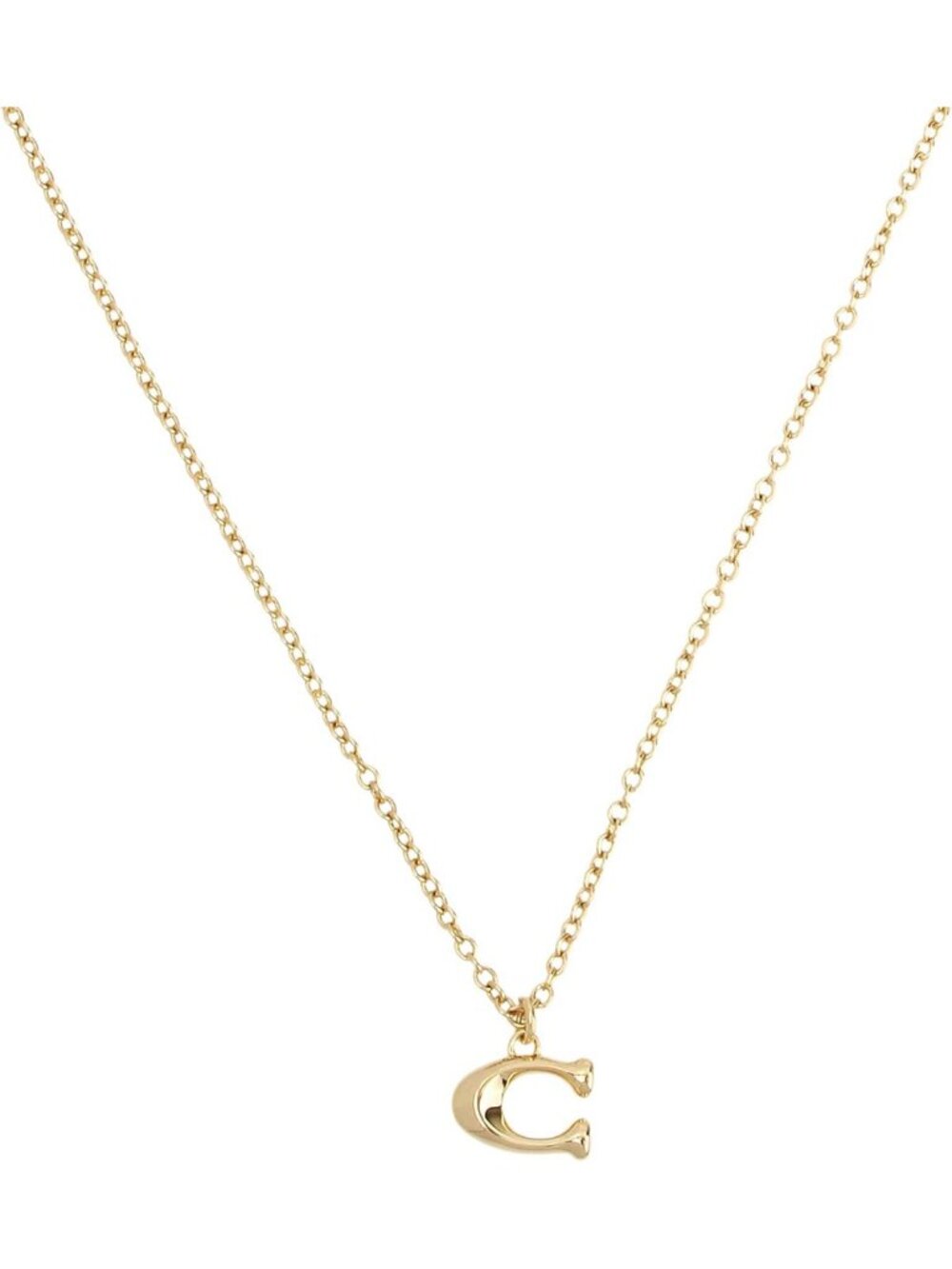 Chic Signature C Charm Starter Necklace - Stylish Layering Jewelry Accessory